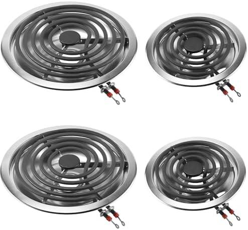 WB31T10010(6") and WB31T10011(8") Replacement Drip Pans/Stove Burner Drip Pan and Electric Stove Burner Replacement MP15YA(6") MP21YA(8") Compatible for Frigi-daire Ken-more Range Oven Stove-by MIFLUS