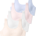 SALIA GIRL Training Bras for Girls 10-16 Sports Seamless Bra with Removable Padding Bras, M