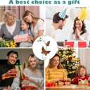 Monarch Butterfly Sun Catcher Indoor Window Handmade Stained Glass Window Hanging Flowers for Decoration Monarch Butterfly Gift for Women Mother Mom Grandma Friends Wall Art for Home Decor