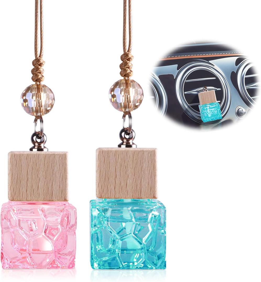 2 x L'odeur Vill Car Fresheners, 2Pack Vent Clips Car Diffuser, Up to 180 Days Hanging Air Freshener - Jasmine & Lily and Miss Coco