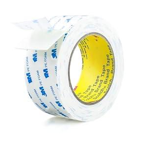 Hasaky Double Sided Tape 2in x 16.5ft, Mounting Tape Heavy Duty, Removeable PE Foam Tape Strips, Strong Adhesive Tape Waterproof Free Damage for Paint Wall Picture Hanging Poster