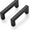 Ravinte 40 Pack 3 Inch Square Cabinet Handles Matte Black Drawer Pulls Kitchen Hardware (3-1/2 Inch (3 Inch Hole Center))