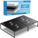 Bunkie Board Full Size (54x75''), Heavy Duty Bed Boards for Frame, Sleeper Sofa Support Board to Stop Sagging Mattress, Breathable, Noise Minimizing, Moisture Resistant, Black