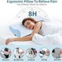 Cervical Pillow for Neck Pain Relief, Contour Memory Foam Pillows for Sleeping, Odorless Ergonomic Pillow Adjustable Orthopedic Cooling Pillow Bed Pillow Neck Support for Side Back Stomach Sleepers