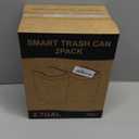 2 Pack 2.7 Gal Bathroom Trash Can with Lid, Automatic Trash Can Small Smart Garbage Can Touchless, Slim Motion Sensor Waterproof Plastic Trash Bins for Bedroom Office Kitchen Toilet (White)