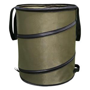 Camping Trash Can, Pop-Up Trash Can/Recycle Bin, Car Garbage Can,Reusable Outdoor Trash Garden Yard Trash Bag Foldable Camping Recycling Bin (Green10gallons) (13.4 x 13.4 x 15.7 inch)