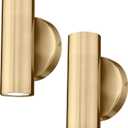 2-Light Wall Light, Brass Gold Wall Sconce, Indoor Up and Down Wall Lamp for Bedroom Bathroom Stair Entryway (2 Pack), WL4830-2W-BB-2PK