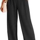 LILLUSORY Wide Leg Dress Pants Women's High Waisted Dressy Trousers (Black) S