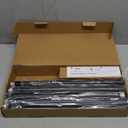 Heavy Duty Curtain Rods for Windows 72 to 144 Inch, 1 Inch Adjustable Black Curtain Rod Set with Easy Installation and Modern Design (A1,Black,30-150")