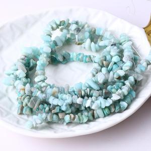 1 Strand Amazonite Natural Chips Genuine Semi Precious Gemstone Beads for Jewelry Making Stone Bead 5 to 8mm Irregular Gemstones for Bracelet Earrings Necklace Jewelry Making Crafting DIY