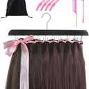 ICCTUO Extension Holder for Travel, Braiding Hair 20 Hooks Mini But large Capacity Brading Rack, Hair Braiding Tools with Carry Bag for Travel Braider Pre divided Hair