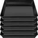Square Plant Saucer 6inch 5 Pack, Plastic Plant Saucers, Plant Water Dray Tray, 8 10 12 14 16 18 20 Inch Garden Planters for for Pots Base Indoors and Outdoors Plants6 inch Black