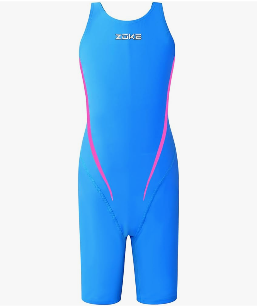 karrack Girls Swimming Suit Sports Conjoined Girls Training Competition Children Swimming Suit 140