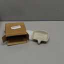 Self Draining Soap Dish, Ceramic Drain Soap Holder Waterfall Design Soap Saver for Shower, Bathroom, Sink, Kitchen and Countertop, Keeps Dry, Speckled Glaze (Rectangular)