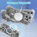 for iPhone 15 Pro Max Case Clear Magnetic, Compatible with MagSafe, Ocean Marine Animals Pattern, Slim Shockproof Camera Lens Protection Phone Case for Women Men 6.7" - White