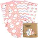 Swaddles for Newborns 3-Pack Infant Swaddles 0-3 Months Adjustable Swaddle Sleep Sack Soft Cotton Baby Wrap for Safe & Cozy Sleep (Coral)