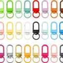 VvLons DIY Keychain Clip, 70Pcs Colorful Keychain Clasp Swivel Snap Metal Key Chain Hooks for Bag Charm, Gifts, Lanyard Hardware, Party Favors