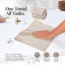 Beige Honeycomb Kitchen Towels 5 Pack, 16x26 Inch, 100% Cotton, Quick Drying, Soft, Super Absorbent, Reusable & Washable Dish Towels for Home & Kitchen Chores, Everyday Use