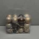 Yunlly 24 Pcs Textured Christmas Ball Ornaments 2.36'' Neutral Christmas Tree Decor Modern Vintage Brown Hanging Decor Shatterproof Home Ornaments for Large Rustic Farmhouse Xmas Tree (Vintage Color)