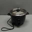 Elite Gourmet ERC006SS 6-Cup Electric Rice Cooker with Stainless Steel Inner Pot, Makes Soups, Stews, Porridges, Grains and Cereals, 6 cup (3 cups uncooked), Black