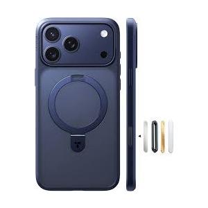 TORRAS Stronger Magnetic & Anti-Yellowing for iPhone 17 Pro Max Case Clear, Fit for MagSafe, Military Grade Drop Protection, Camera Control, DIY Button, Slim for iPhone 17 Pro Max Case Diamond Clear Blue