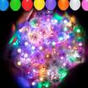 Aogist 50pcs White Balloon Lights,Long Standby Time Waterproof Mini Light,Battery Powered,Round LED Ball Lamp for Latex Balloon Paper Lantern Party Wedding Festival Christmas Halloween Decorative