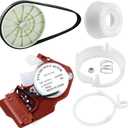 WPW10006355 49TYZ-110 Washer Shift Actuator W10721967 Pulley Clutch Kit W10006384 Drive Belt fit for Whirl-pool May-tag Washing Machine, Shift Actuator Replace 49tyz-e120a W10006355 by Fetechmate