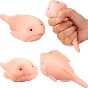 Lewtemi 3 Pcs Blobfish Toys Stress Relief Toys Blobfish Squeeze Sensory Toy Animal Stress Balls Fidget Toy Valentine's Day Gifts for Kids Teens Adults Birthday Party Favor Goodie Bag Filler