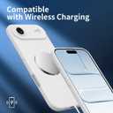 Compatible with iPhone Air Case, Shockproof Liquid Silicone Protective Phone Case with Soft Anti-Scratch Microfiber Lining Ultra Slim Drop Protection Phone Cover (White)