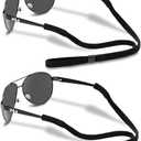 Glasses Strap (2 PCS) Sports Eyeglass Strap Adjustable Sunglasses Retainer for Men Women