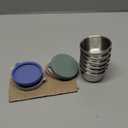 VITEVER [6 Pack] Salad Dressing Container To Go, 1.6 oz Small Condiment Containers with Lids, Reusable Stainless Steel Sauce Cups , Leakproof Silicone Lids for Lunch Bento Box, Picnic and Travel