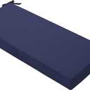 Favoyard Outdoor Bench Cushion 59 x 18 Inch Waterproof Patio Furniture Cushions 3-Year Color Fastness Garden Sofa Settee Couch Swing Pads with Handle and Attach Ties, Blue