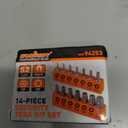HORUSDY 14-Piece Tamper Resistant Star Bits, S2 Alloy Steel, T5 - T40 Security Torx Bit Set