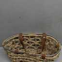 Farmhouse Seagrass Egg Baskets for Collecting Fresh Eggs Handmade Egg Collecting Basket Wicker Oval Storage Basket for Picnic, Harvest, Vegetable