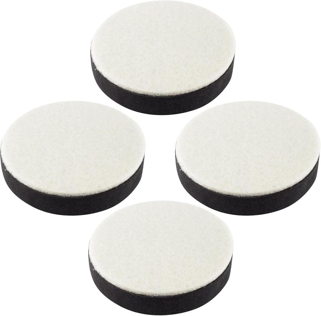 0.65 Inch Self-Adhesive Furniture Riser, Soft Furniture Leg Pads, Round Bed Table Sofa Lift Bed Riser, Adds 0.65 Inch Height with Felt Pad (4Pcs/Black)