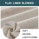 FantasDecor Linen Sheer Curtains 108 inch Length 2 Panels Set Light Filtering Privacy Drapes Grommet Window Blinds Shades for Farmhouse Bedroom Porch Living Room, Angora