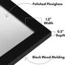 Americanflat 18x32 Poster Frame with Polished Plexiglass - Black Picture Frame - Wide Photo Frames Made of Engineered Wood for Vertical or Horizontal Wall Display - Epic Collection - Black
