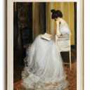 UPWOIGH Jacques-Emile Blanche The Reader Framed Wall Art, 16 x 24 Inch