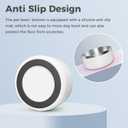 Dog Bowl, Stainless Steel Dog Food and Water Bowl with Non Slip Quiet Bottom, Easy to Clean, Dishwasher Safe, 40oz, White