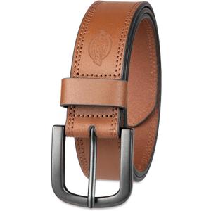 Dickies Mens Genuine Leather Belt Durable Casual Style, Regular & Big and Tall Sizes (40, Tan)