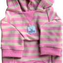 YQYS Dog Hoodie with Leash Hole, Striped Cotton Sweatershirt for Small Dogs, Good Look Outfits in Park, Daily Wear Warm Puppy Apparel for Indoor Outdoor Walking Pink Medium