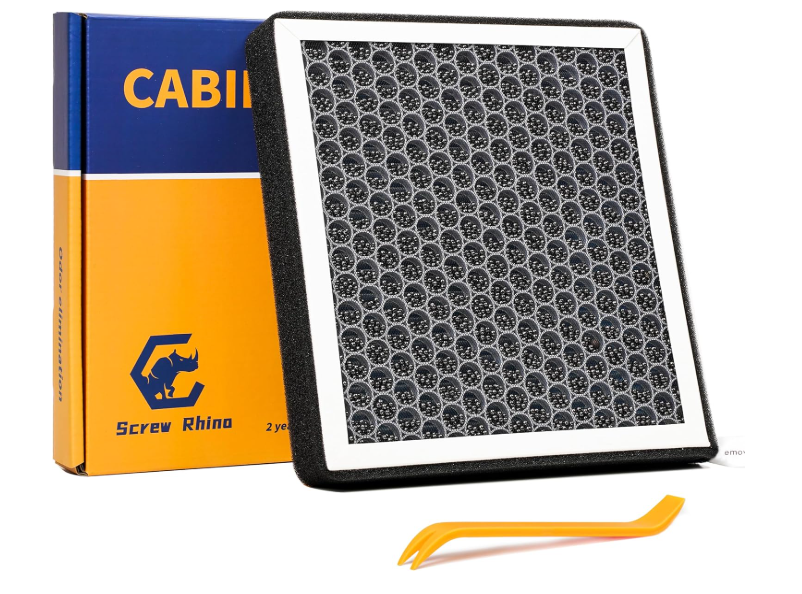 SCREW RHINO HEPA Cabin Air Filter for Tesla Model S/Model X 2021 2022 2023 2024 2025,Activated Carbon, 5-Layer Filter, Stronger Filtering,Low Air Resistance.