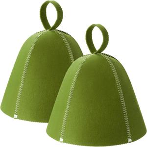 JaGely Sauna Hat for Men Women Sauna Hat Vaporarium Cap Russian Banya Cap for Bath House Accessories (Olive Green)