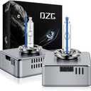 DZG D5S 25W HID Headlight Bulbs, for 2016 2017 2018 Chevy Silverado 1500 WT LS LT 2015-2018 GMC Sierra 1500 2500 3500 HD, 8000K Cool White Metal Base Xenon Replacement High Low Beam Bulb, Pack of 2
