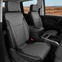 Custom Leather Seat Covers for Silverado/Sierra 1500 2019-2026, 2500HD 3500HD 2020-2026 Crew Cab Full Set with Jump Seat Cover (Armrest Storage Version Only), Truck Accessories