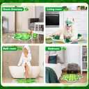 Haull 6 Pcs St. Patrick's Day Bathroom Rug Shamrock Bath Rug Lucky Green Clover Saint Patty's Day Bathroom Mat Shamrocks Doormat Irish Washable Nonslip Absorbent Shower Mat for Bedroom 15.8" x 15.8"