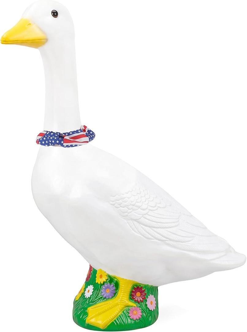 23-Inch Porch Goose Statue, Outdoor Goose Decor with Adjustable Head