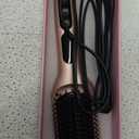MEGAWISE Pro Ceramic Ionic Hair Straightener Brush for Home Salon | MCH Fast 20s Heating Tech with Auto-Off Safety | Anti-Scald with Universal Dual Voltage | Rotatable Power Cord (Pink)