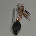 Outdoor Rain Gauge with Lights, Metal Mantis Rain Gauge with Lights, Height Adjustable, Large Capacity, for Garden, Deck, Lawn, Patio, Farm