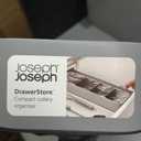Joseph Joseph DrawerStore Compact Utensil Organizer For Kitchen Drawer Silverware, Flatware Tray, Small, Grey